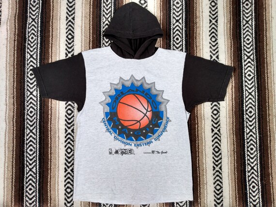 90s Orlando Magic T Shirt Vintage Hoodie Tee Hooded Color Block