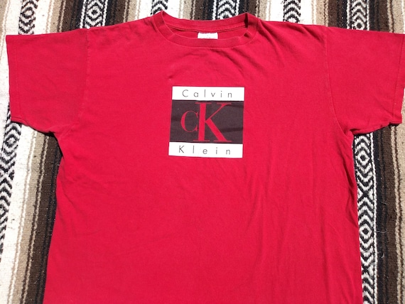 calvin klein red tshirt