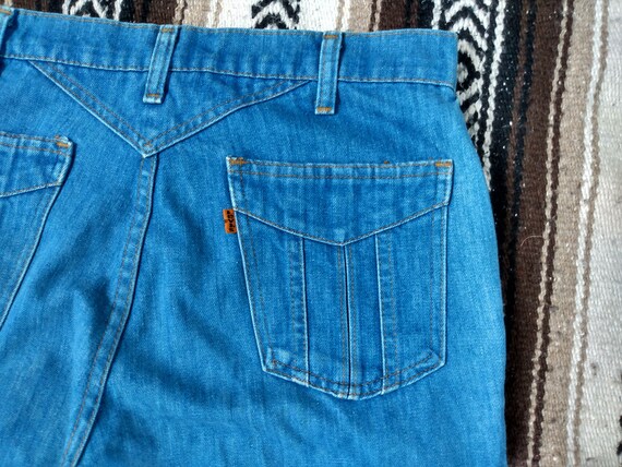 70s Levi's denim Bell Bottoms vintage Orange Tab … - image 9