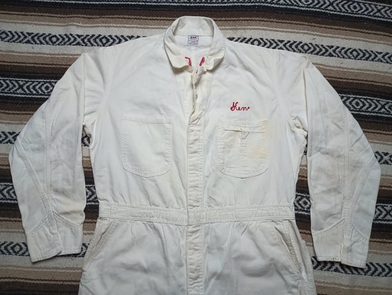 1950s Chainstitch Lee Coveralls vintage HBT Diabl… - image 3