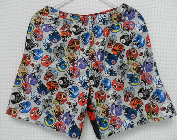 Vintage 90s NFL Helmet Shorts All Over Print Custom Made Size S/M ...