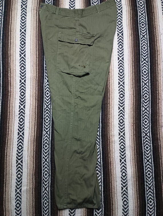 Herringbone Twill Military Trousers vintage 13 st… - image 3