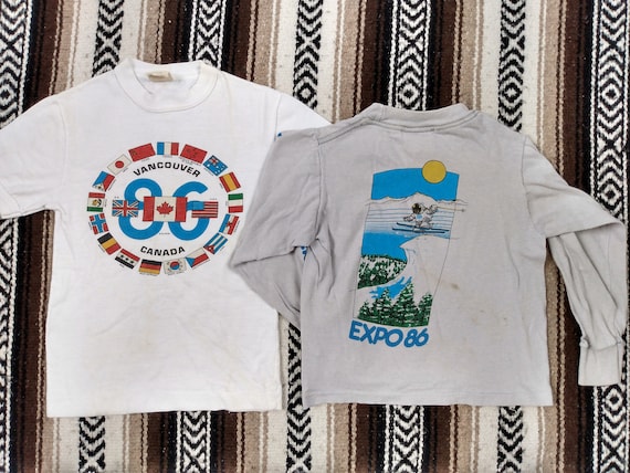1986 Expo vintage Kids T Shirt lot 2 Vancouver Ca… - image 1