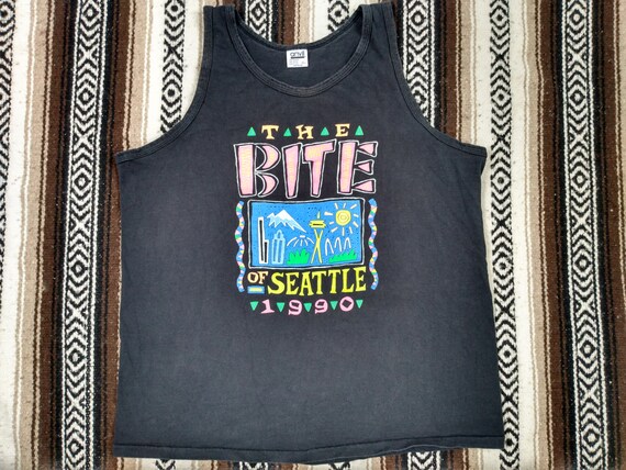 80s 90s Bite of Seattle tank top vintage T Shirt … - image 2