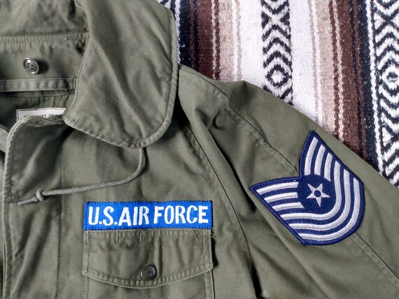 60s Military Field Coat Vintage Air Force Jacket Size Small