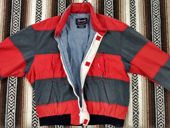 Faconnable Sailing Jacket vintage 80s 90s Big Stripe Bomber Coat