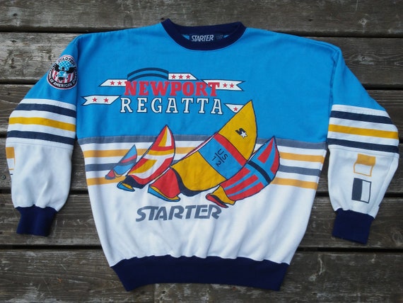 Starter Regatta vintage Sweatshirt 80s Newport Sailing all ADIDAS VINTAGE 1980'S Regatta Sailing Sweatshirt Trefoil
