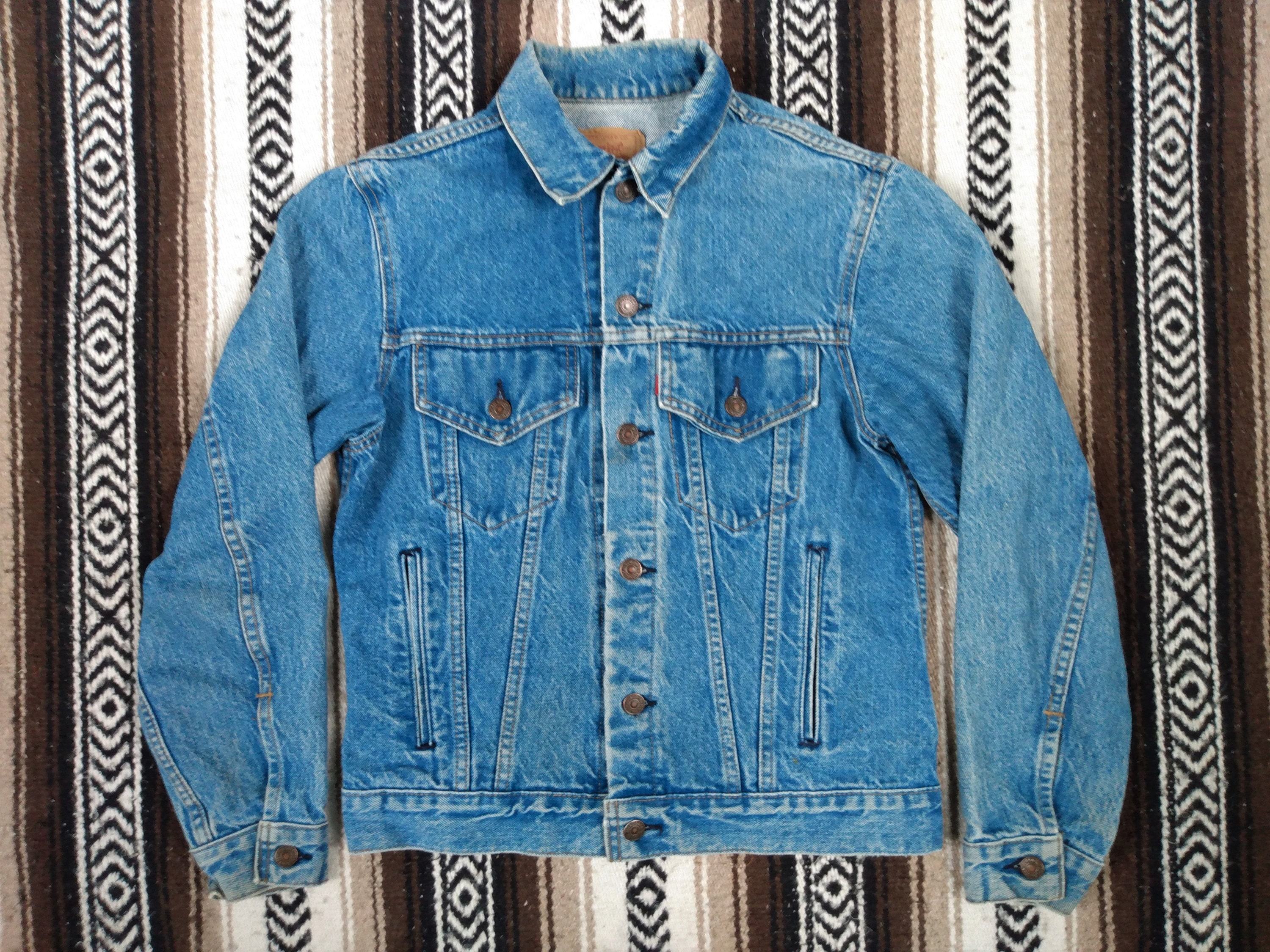 80s Levi's Denim Trucker Coat Vintage Jean Jacket Type 3 4 - Etsy Finland