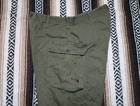 Herringbone Twill Military Trousers vintage 13 st… - image 9