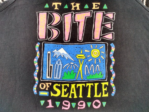 80s 90s Bite of Seattle tank top vintage T Shirt … - image 3