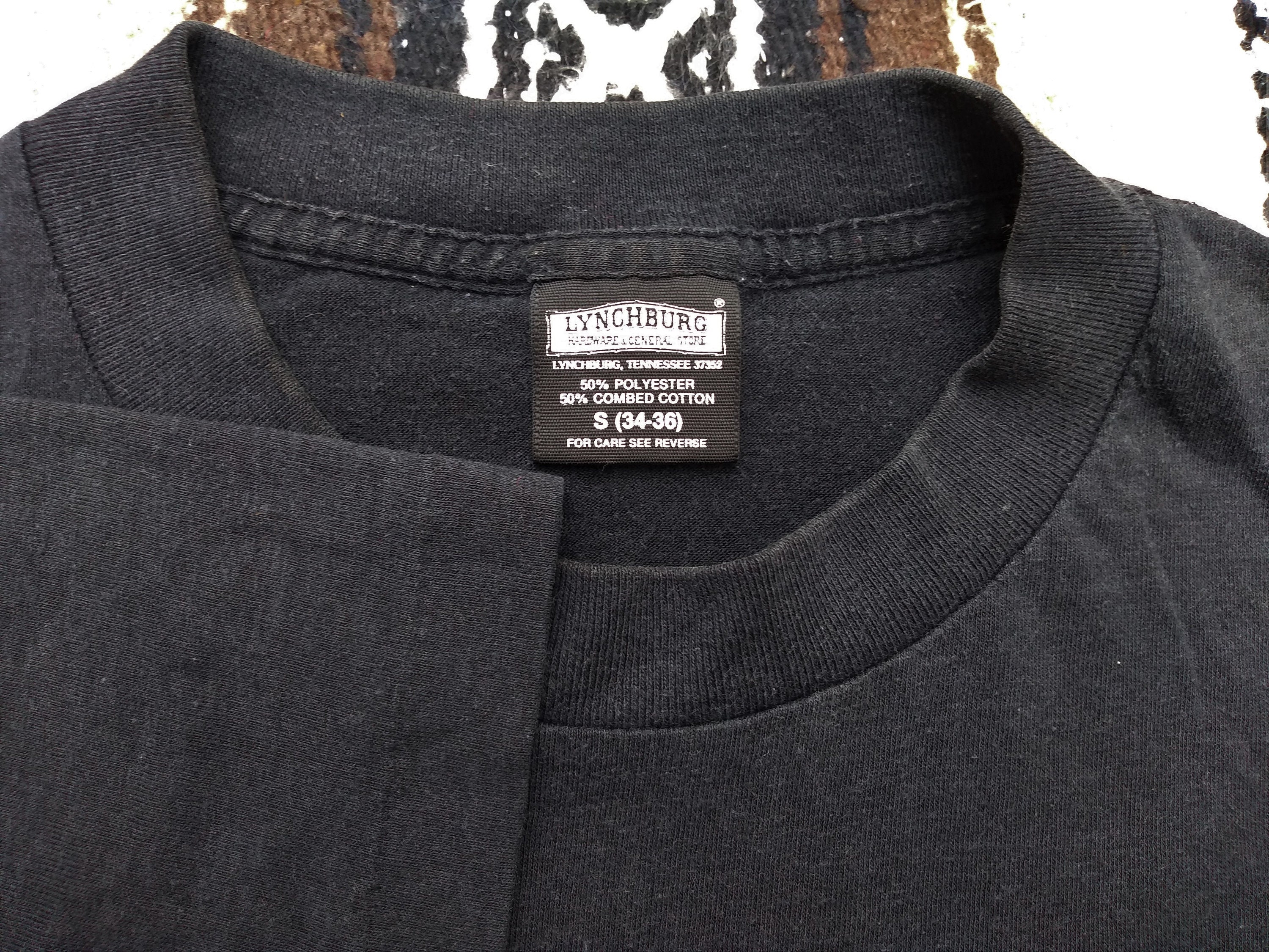 Jack Daniels Lounge ￼T Shirt Vintage 1970s Single Stitch Black Large Rare  Tag