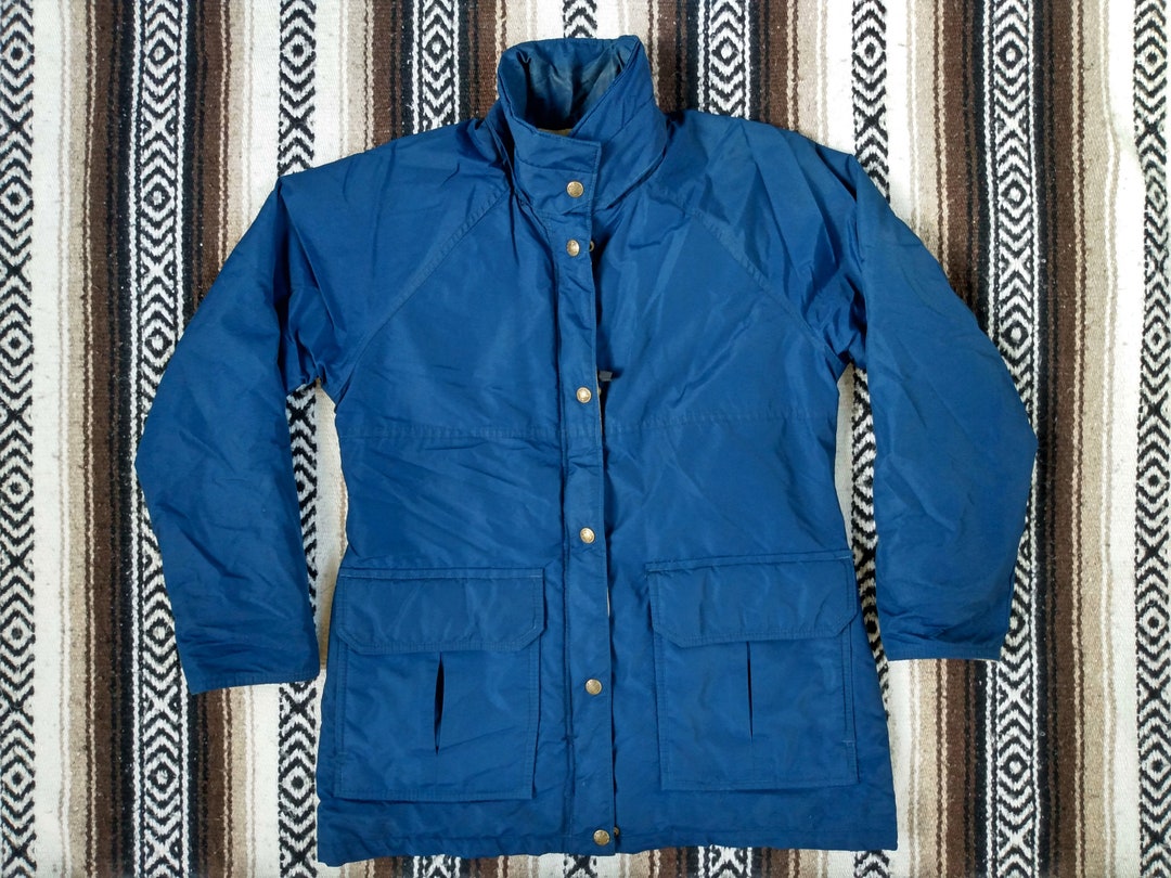 80s REI Gore Tex Jacket Vintage Outdoor Equipment Recreation Womens 10 Navy Blue Rain Hiking