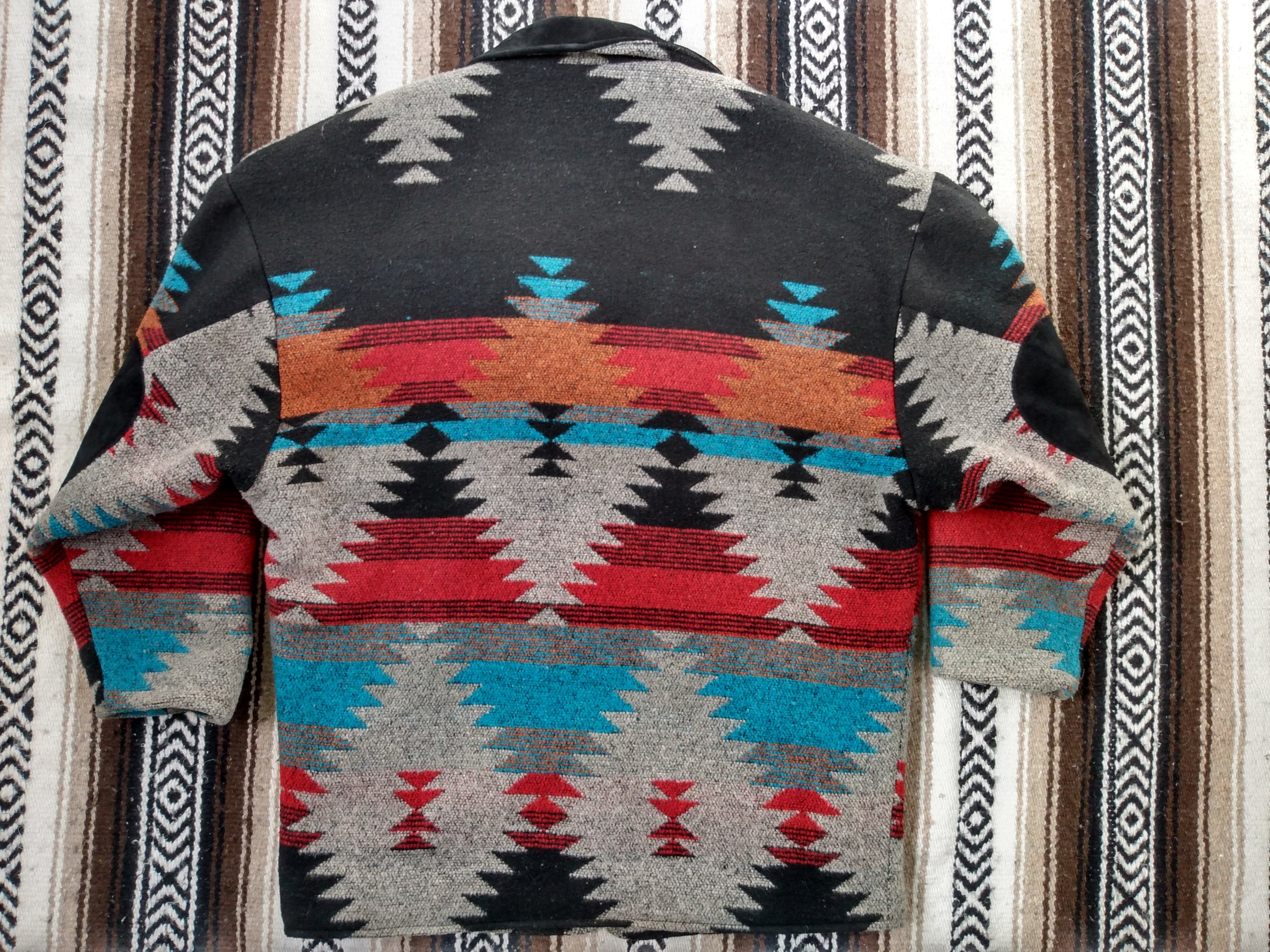 80s Aztec Pioneer Wear Jacket Womens size 8 Wool Blend Sport | Etsy