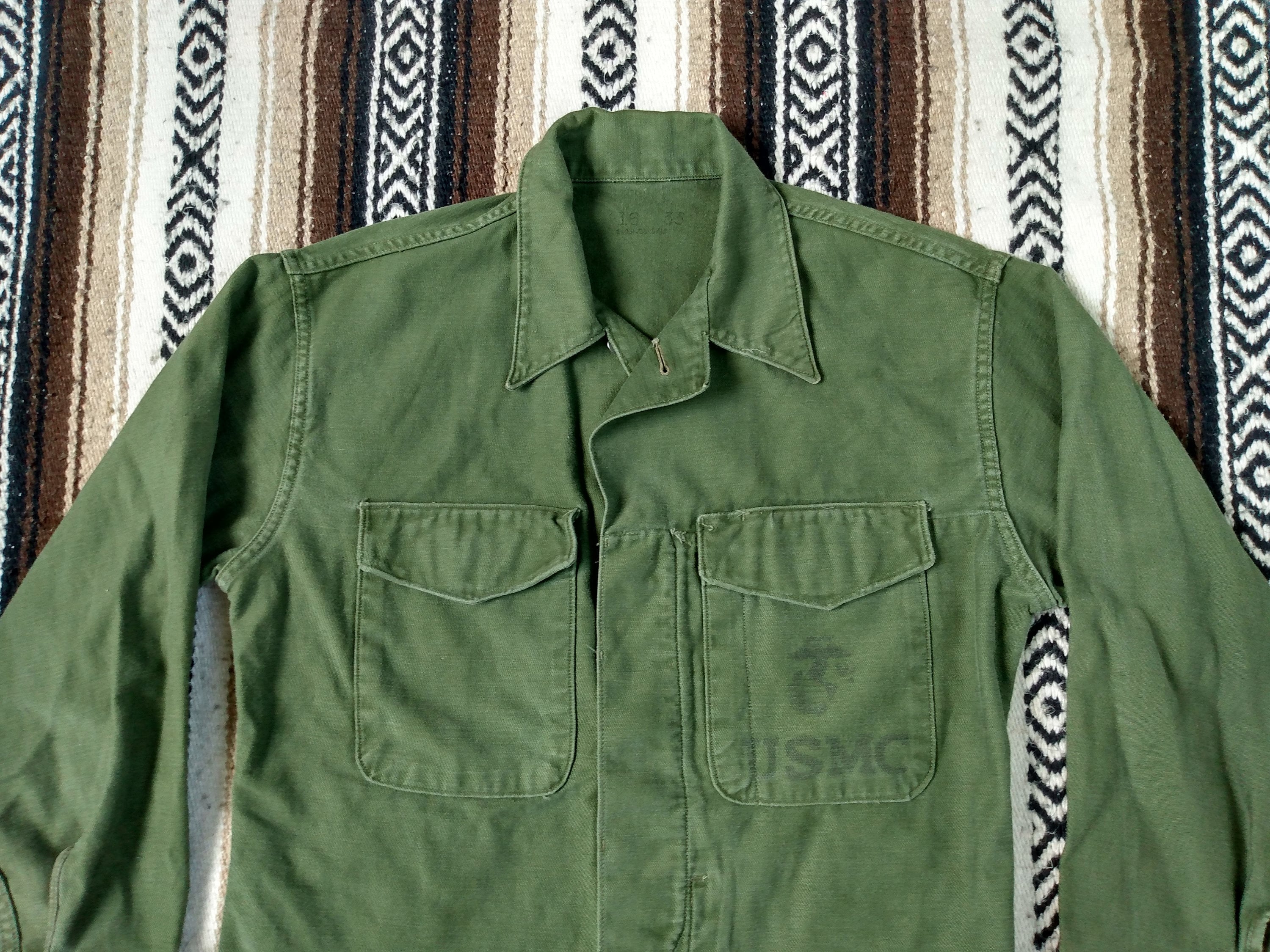 50s USMC P53 Shirt Vintage Military Field Utility Stencil - Etsy