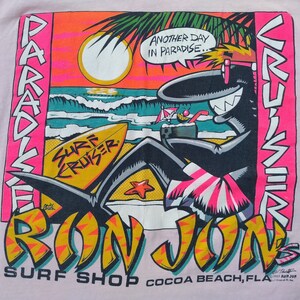 80s Ron Jon Surf Shop Vintage T Shirt Cocoa Beach Florida Shark in 