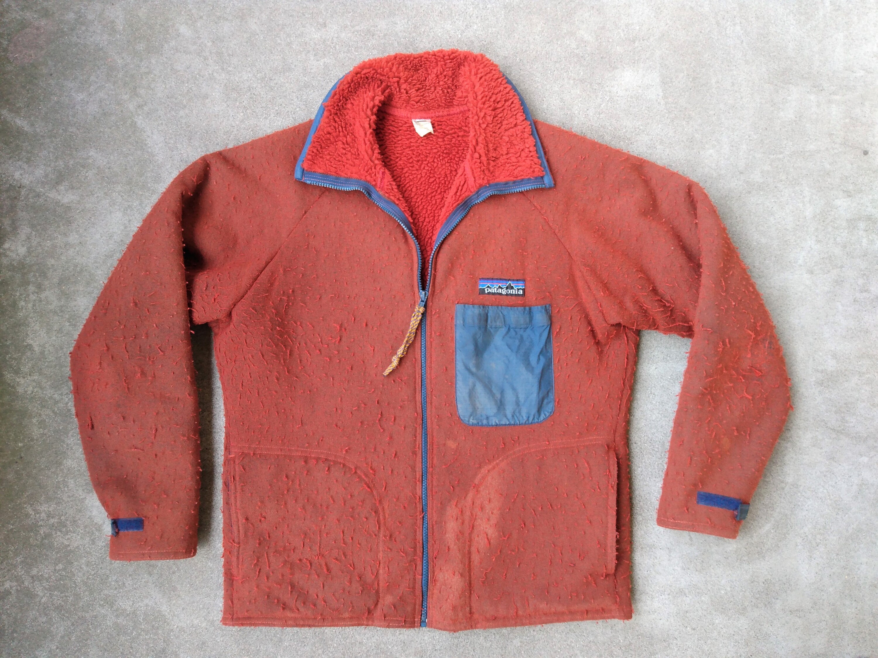 70s 80s Patagonia Reverse Deep Pile Fleece Jacket Vintage