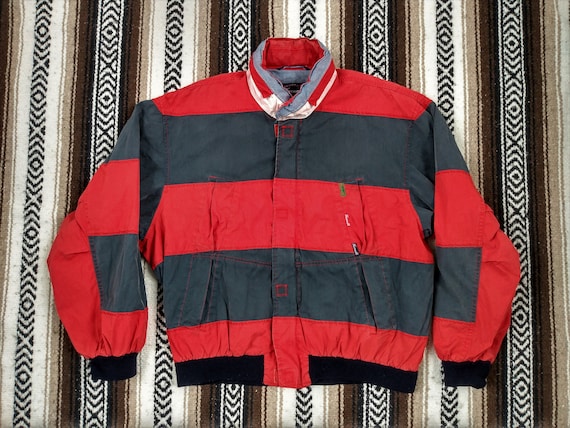 Faconnable Jacket Vintage 80s 90s Stripe Bomber