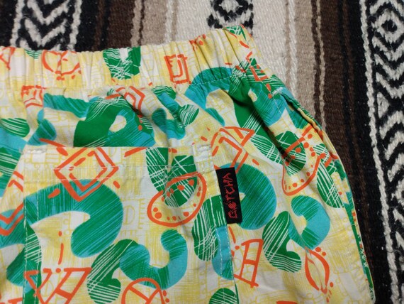 80s 90s Gotcha Jams Shorts Surf Skate Surfing Beach Wear Mens L XL