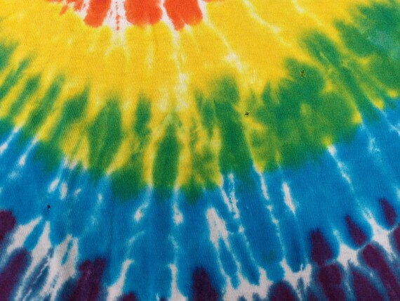 80s Tie Dye vintage T Shirt 100% Cotton rainbow c… - image 3