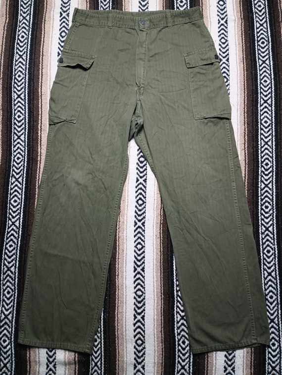 Herringbone Twill Military Trousers vintage 13 st… - image 2