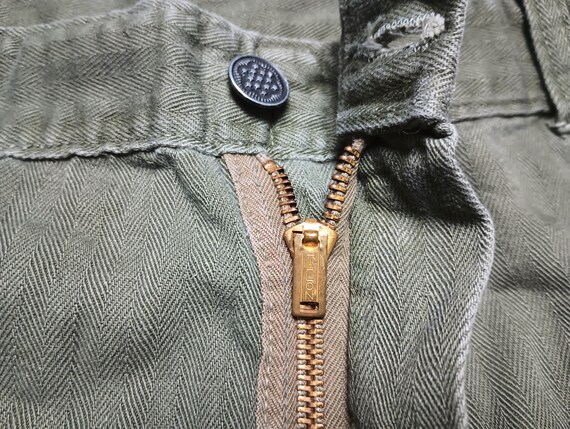 Herringbone Twill Military Trousers vintage 13 st… - image 5