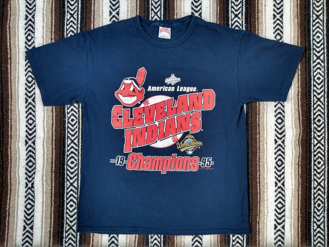 Cleveland Indians vintage T Shirt 1995 World Series MLB | Etsy