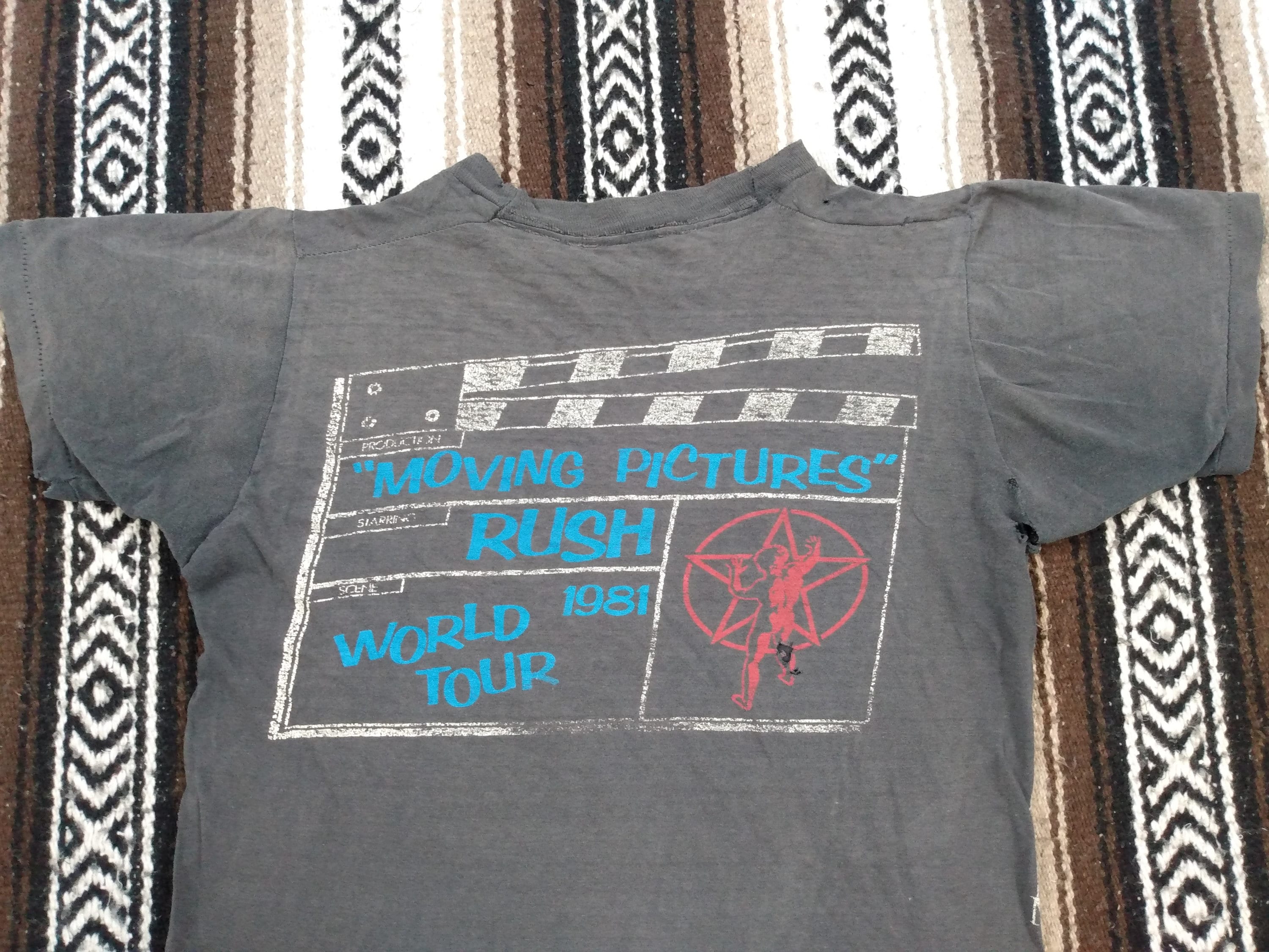 80s Worn S/M Cotton Concert Faded Size Moving Etsy Tee All T - 1981 and Shirt Stitch Band Pictures Prog Sun Soft Vintage RUSH Thin Rock Single Tour