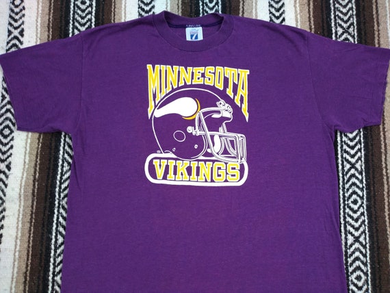 Minnesota VIKINGS vintage T Shirt 1980s Football Helmet Logo 7 | Etsy