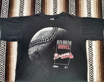 Anni '90 Atlanta Braves T Shirt vintage MLB Baseball t-shirt single stitch Salem Sportswear big Graphic sz M/L World Series Maddux Glavine Cotton USA