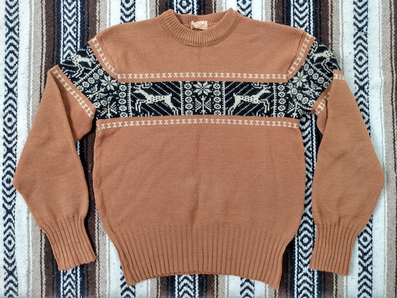 40s Ski Sweater vintage Jantzen Virgin Wool Crewn… - image 1