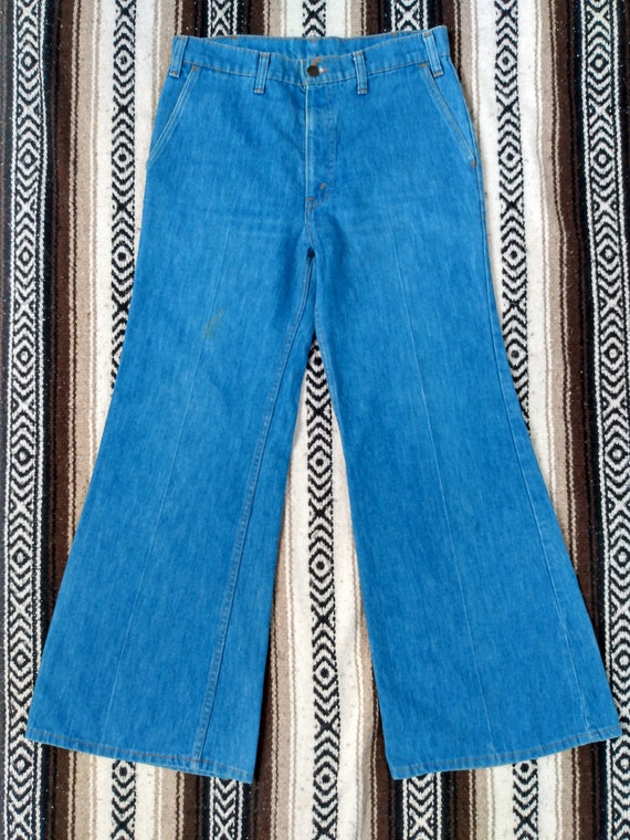 70s Levi's denim Bell Bottoms vintage Orange Tab … - image 2