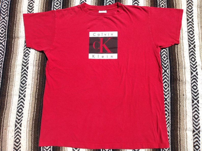 Calvin Klein Vintage T Shirt 80s 90s CK Brand Logo Tee - Etsy