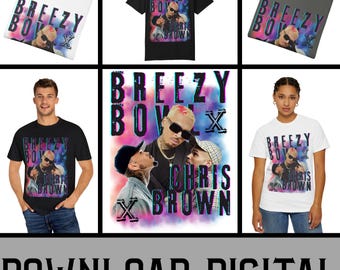 Chris Brown PNG: Design per maglietta Breezy Bowl (Download digitale)