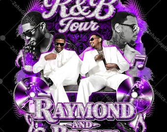Chris Brown Usher Raymond R&B TOUR 1 Plik PNG, projekt do pobrania cyfrowego.