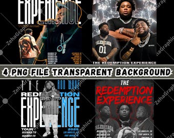 Rod Wave Bundle PNG-Datei: The Redvention Erlebnis Tour Design (Digitaler Download)