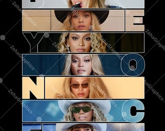 Beyonce Cowboy Carter PNG Design (Digitaler Download)