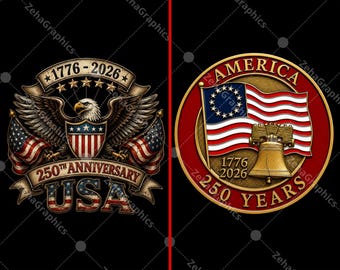 Orzeł z okazji 250. rocznicy USA, PNG, Dzień Niepodległości 1776–2026 (pobranie cyfrowe)