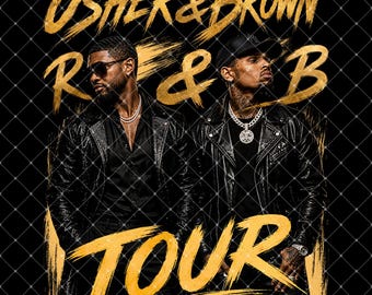 Chris Brown Usher Raymond R&B TOUR 1 Plik PNG, projekt do pobrania cyfrowego.