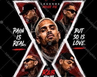 Chris Brown R&B TOUR 1 Plik PNG, projekt do pobrania cyfrowego.