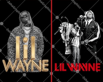 Lil Wayne PNG: Zestaw 2 plików, gotowy do druku (pobranie cyfrowe)