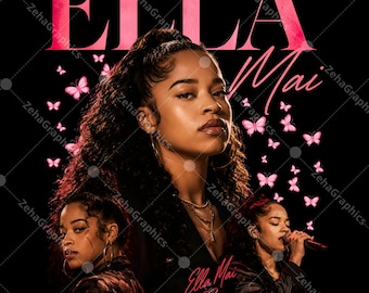 Ella Mai 1 Projekt koszulki w formacie PNG (do pobrania cyfrowego).
