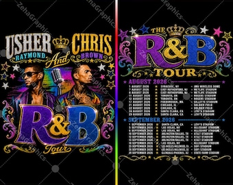 Chris Brown Usher Raymond R&B TOUR 2 Plik PNG, projekt do pobrania cyfrowego.