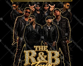 Chris Brown Usher Raymond R&B TOUR 1 Plik PNG, projekt do pobrania cyfrowego.