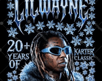 Lil Wayne Vintage, projekt koszulki, plik PNG Hip Hop Rapper 1, projekt do pobrania w wersji cyfrowej.