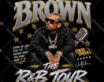 Chris Brown R&B TOUR 1 Plik PNG, projekt do pobrania cyfrowego.