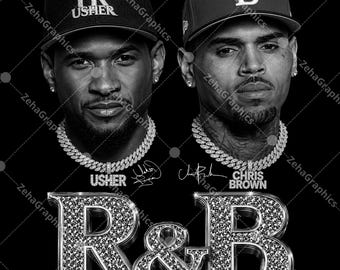 Chris Brown Usher Raymond R&B TOUR 1 Plik PNG, projekt do pobrania cyfrowego.