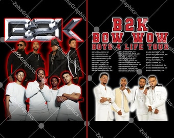 B2K 2 png file, Bow Wow Boys 4 Life tour 2026 Digital download (PNG).