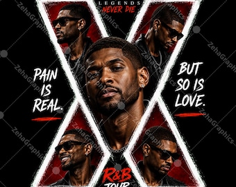 Usher Raymond R&B TOUR 1 Plik PNG, projekt do pobrania cyfrowego.