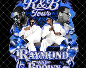 Chris Brown Usher Raymond R & B TOUR 1 PNG-Datei, Design digitaler Download.
