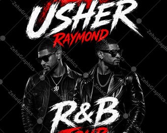 Usher Raymond R&B TOUR 1 Plik PNG, projekt do pobrania cyfrowego.